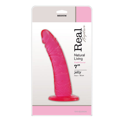2-Równe różowe dildo żylaste gumowe z przyssawką-2