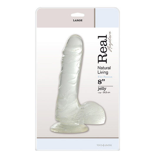 1-Proste przezroczyste gumowe dildo z przyssawką-1