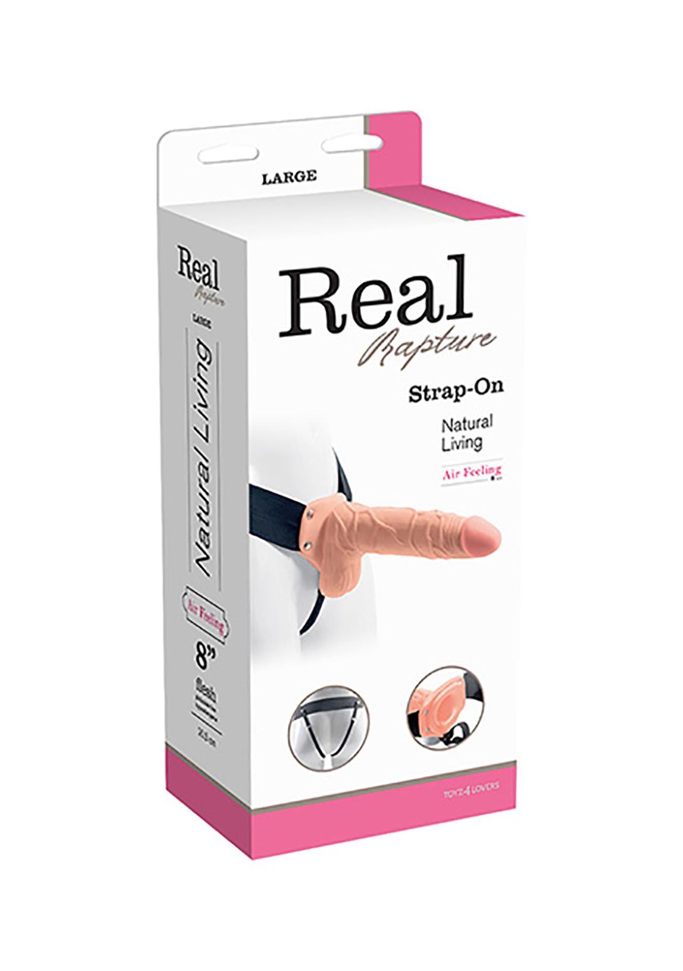 1-Realistyczny pusty penis na paskach męski 20cm-1