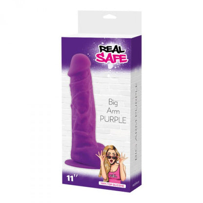 1-Delikatne fioletowe silikonowe dildo z przyssawką-1
