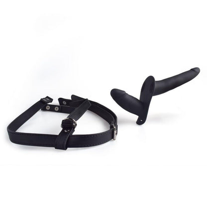 6-Podwójny strap-on koloru czarnego na szelkach-6