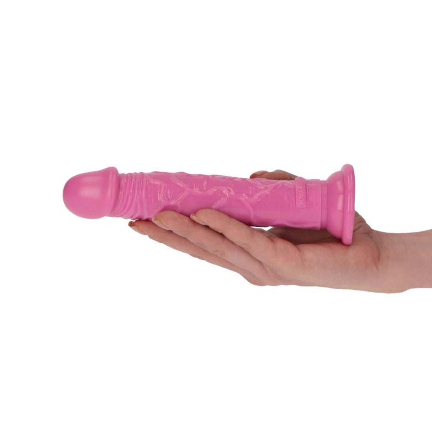 5-Prosty różowy żylasty penis z przyssawką 16,5 cm-5