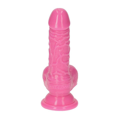 2-Różowe żylaste dildo gumowe z przyssawką 10,5 cm-2