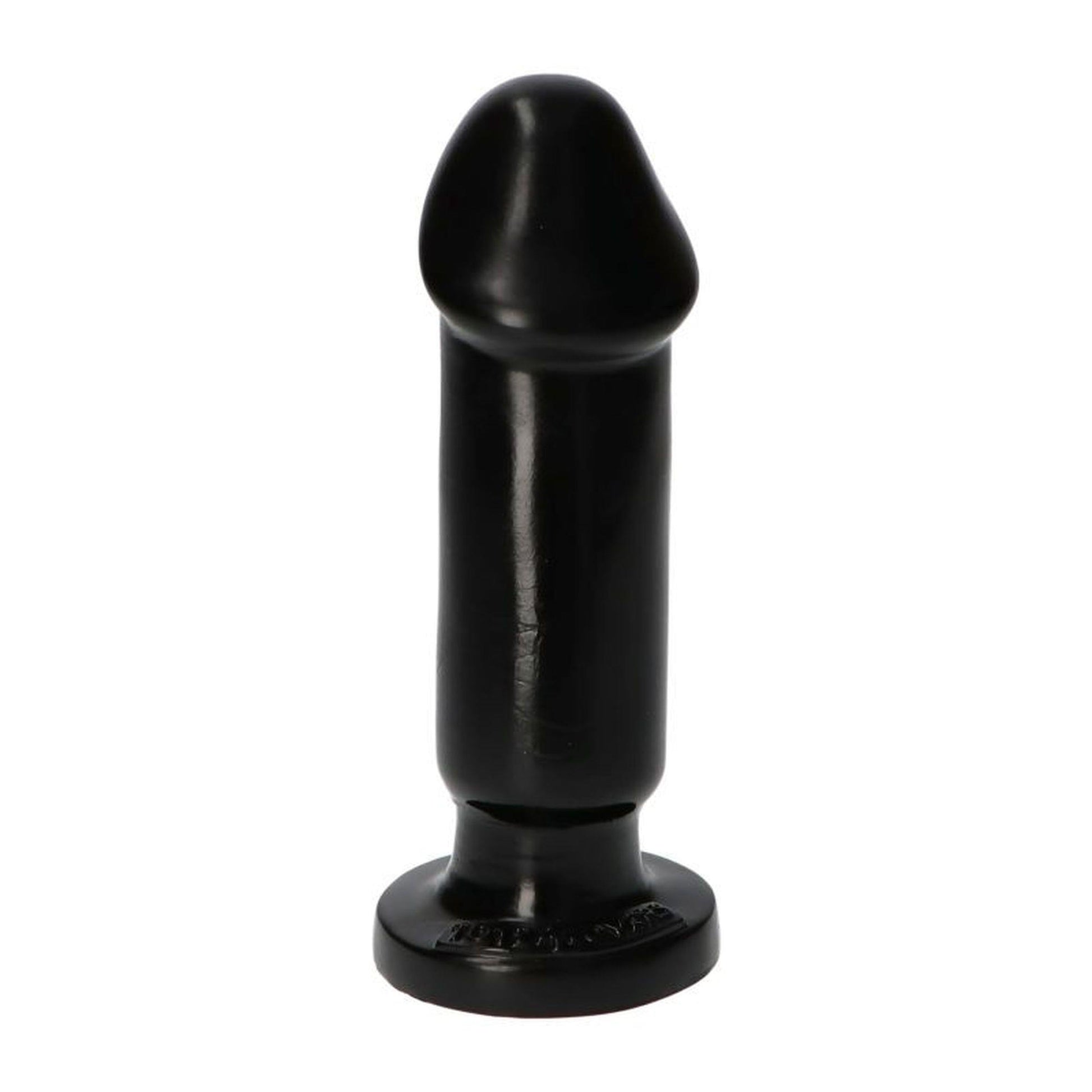 1-Małe czarne gumowe dildo gładkie z przyssawką 13cm-1