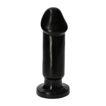 1-Małe czarne gumowe dildo gładkie z przyssawką 13cm-1