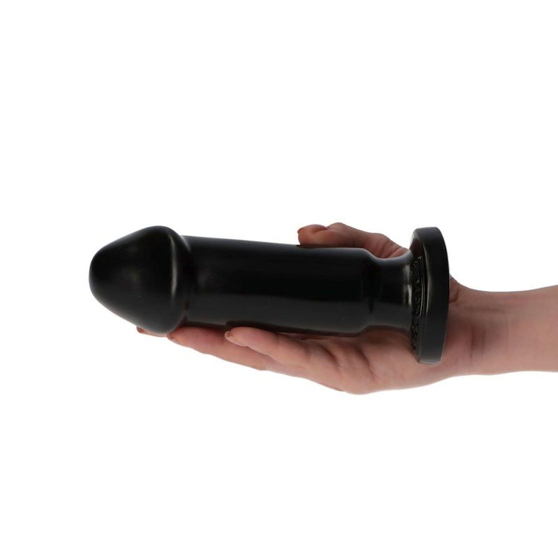 5-Małe czarne gumowe dildo gładkie z przyssawką 13cm-5