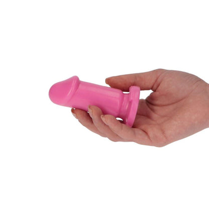 5-Różowe gumowe dildo gładkie z przyssawką 8 cm-5