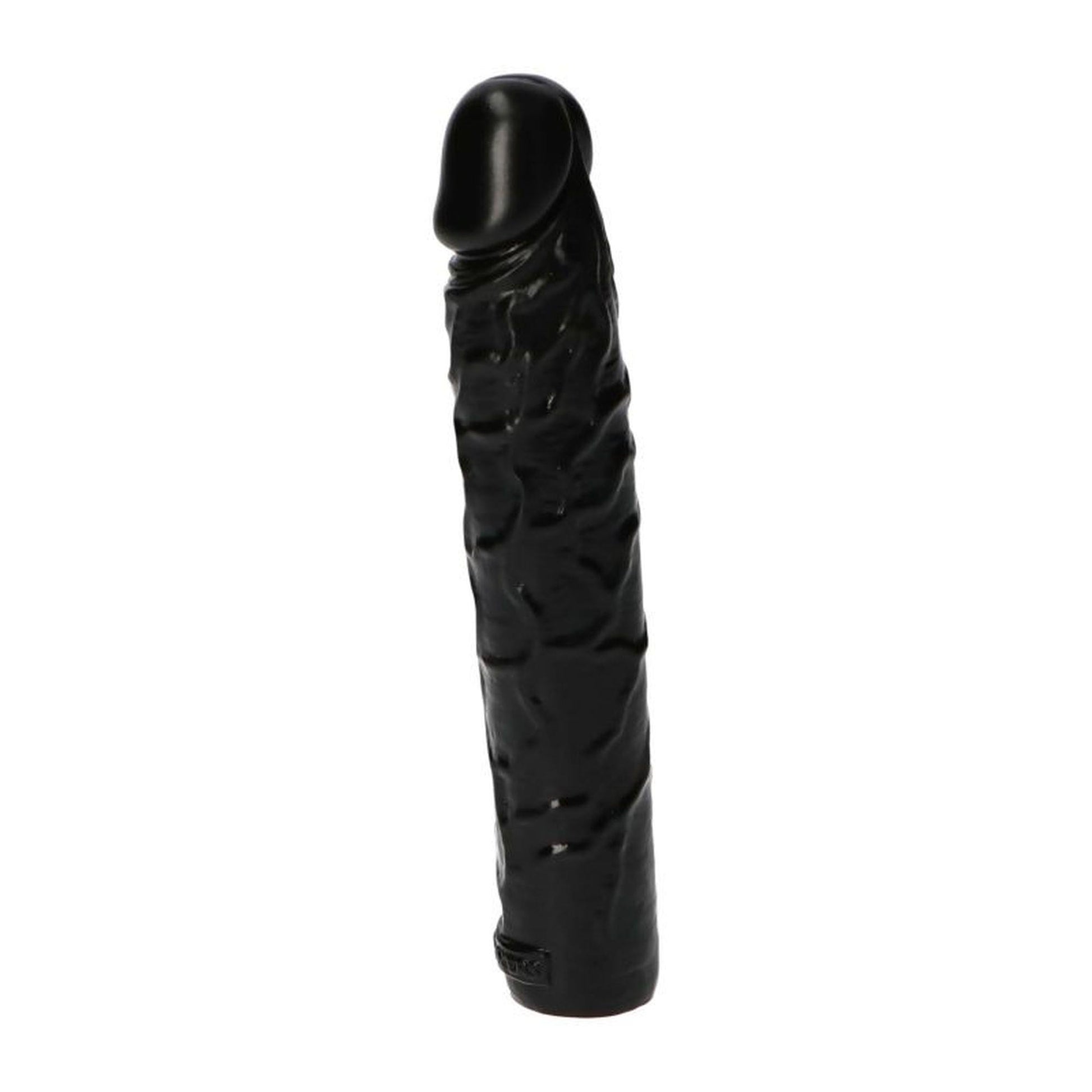 3-Czarne dildo żylaste analne wodoodporne 16,5 cm-3