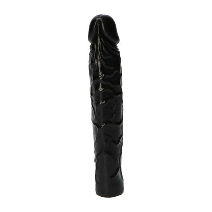 4-Czarne dildo żylaste analne wodoodporne 16,5 cm-4