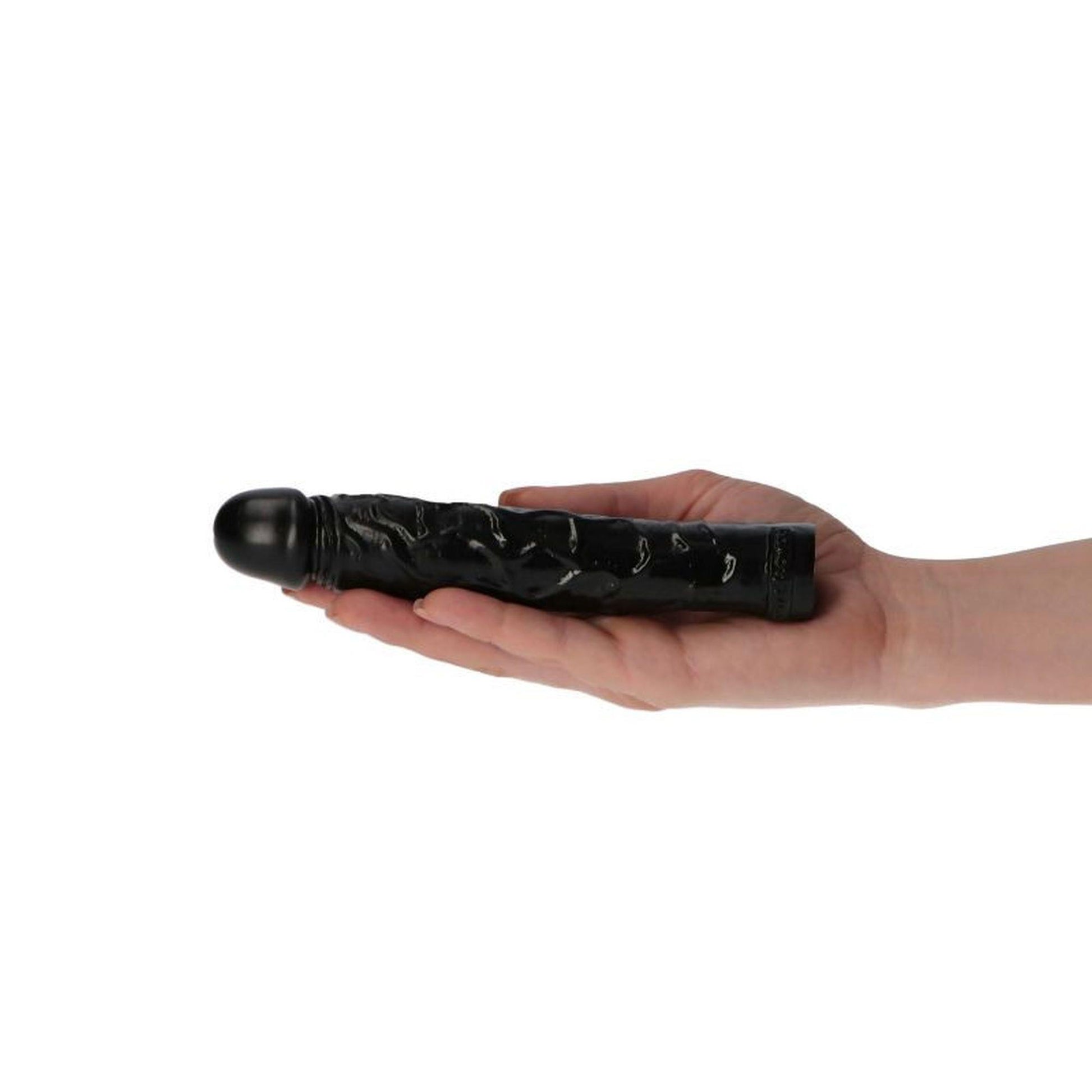 6-Czarne dildo żylaste analne wodoodporne 16,5 cm-6