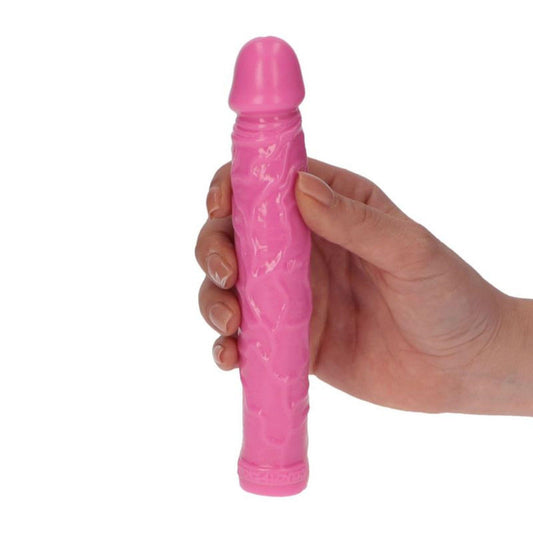 1-Dildo żylaste różowe wodoodporne gumowe 16,5 cm-1