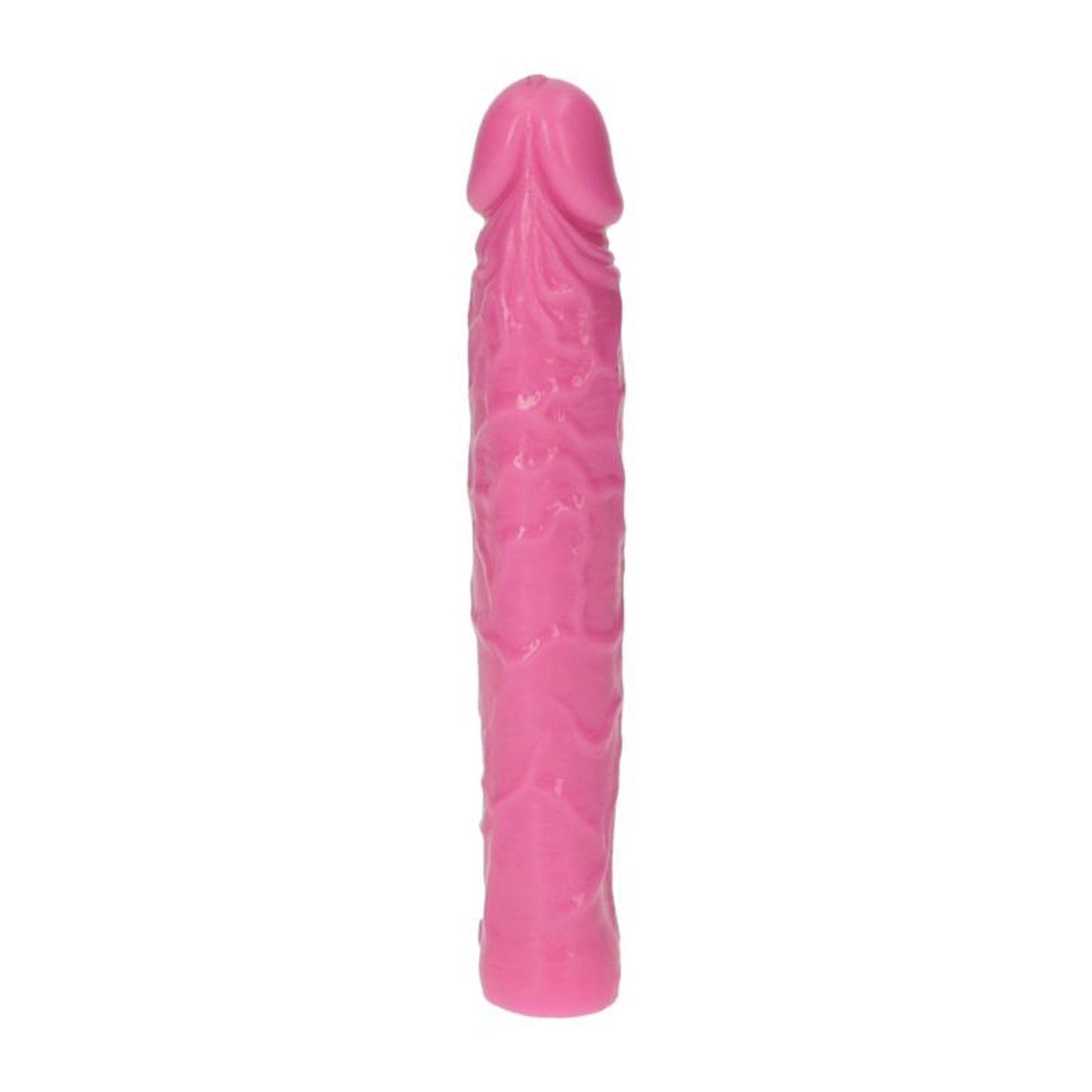 4-Dildo żylaste różowe wodoodporne gumowe 16,5 cm-4
