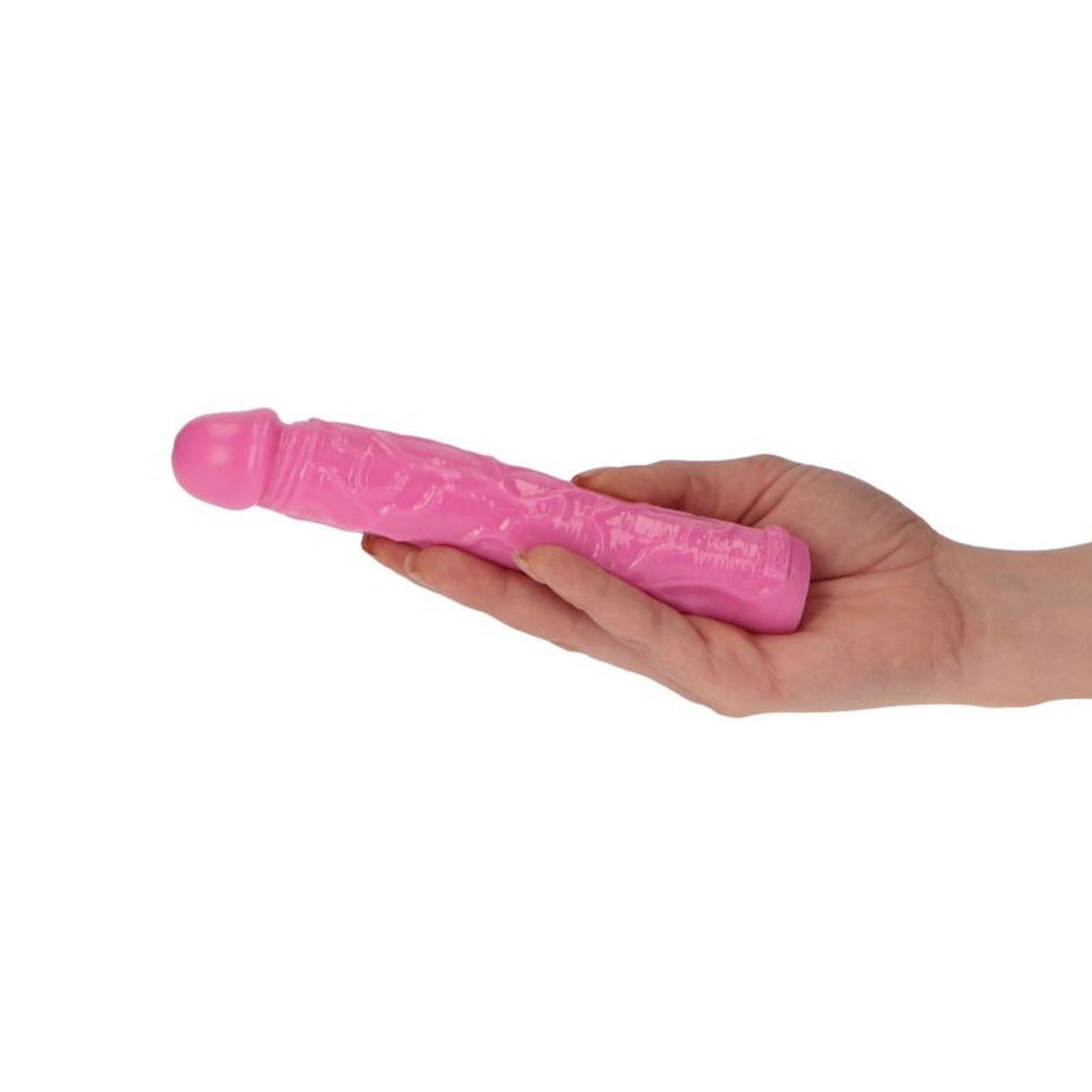 6-Dildo żylaste różowe wodoodporne gumowe 16,5 cm-6