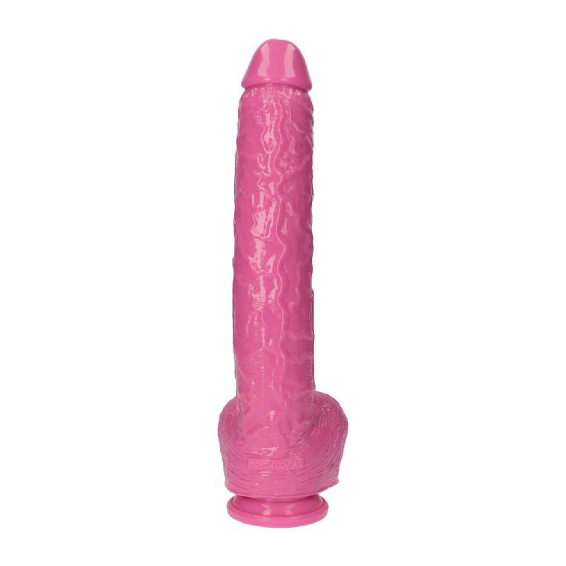 5-Wielki różowy penis ogromne dildo z jądrami 30 cm-5