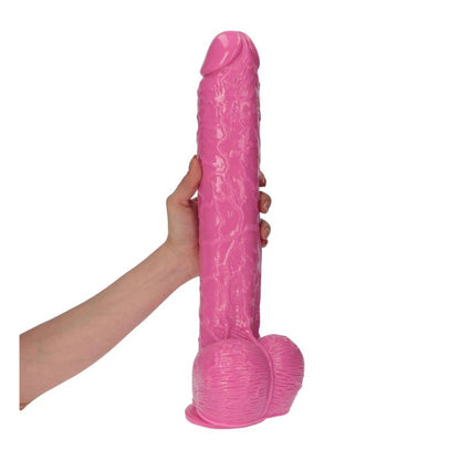 7-Wielki różowy penis ogromne dildo z jądrami 30 cm-7