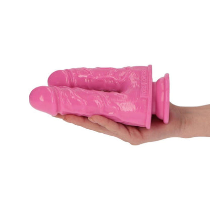 7-Dildo podwójne 2 penisy realistyczne członki 15cm-7