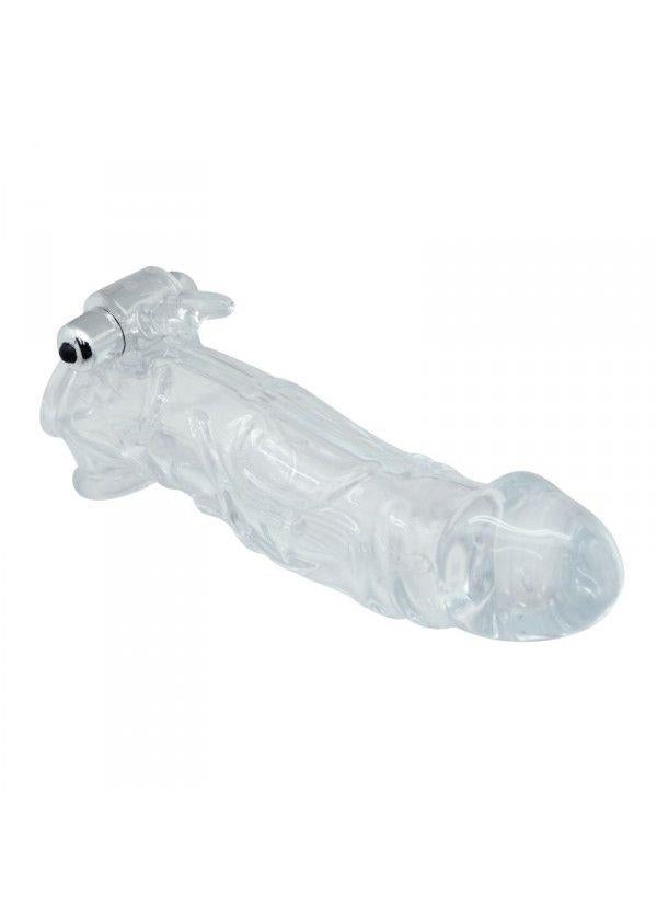 2-Realistyczna nakładka przedłużka penisa wibrująca-2
