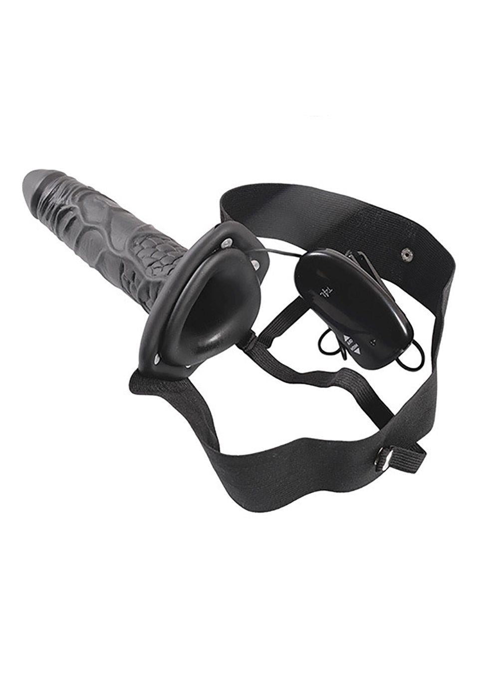 2-Wibrujący penis z pilotem strapon pusty sex 22cm-2