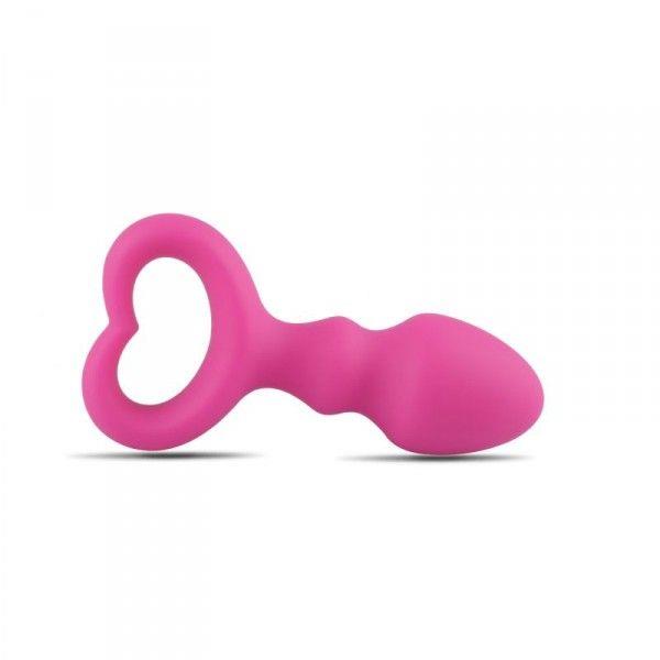 2-Korek analny z uchwytem silikon plug zatyczka 9cm-2