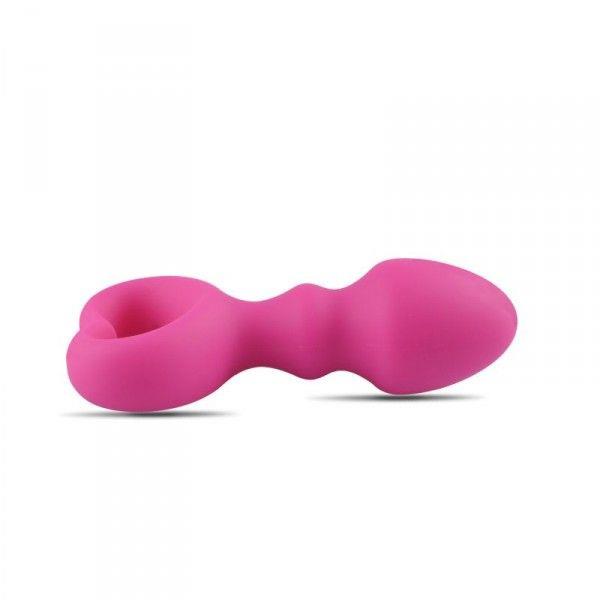 3-Korek analny z uchwytem silikon plug zatyczka 9cm-3