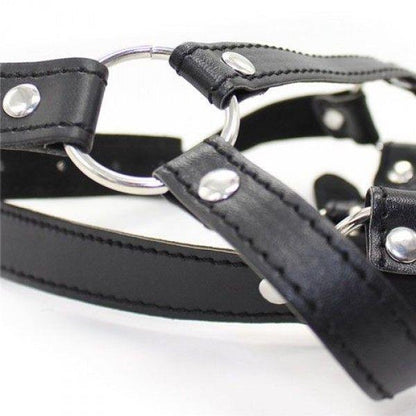 3-Uprząż do kneblowania pasy na głowę pierścień bdsm-3
