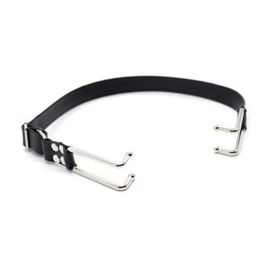 2-Metalowy rozwieracz ust na pasach knebel bondage-2