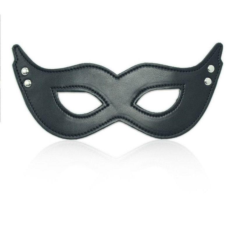 1-Maska skórzana BDSM Maschera mistery black-1