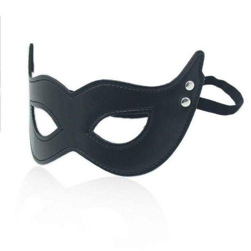 2-Maska skórzana BDSM Maschera mistery black-2