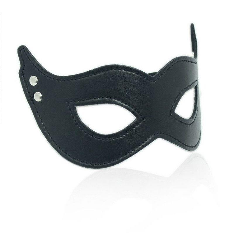 3-Maska skórzana BDSM Maschera mistery black-3
