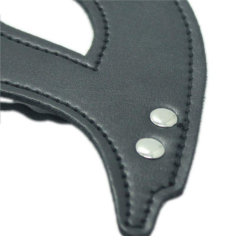 5-Maska skórzana BDSM Maschera mistery black-5