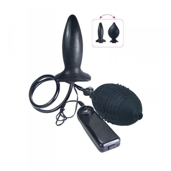 1-Wibrujący korek analny sex zatyczka pompowana 11cm-1