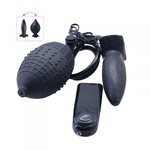 3-Wibrujący korek analny sex zatyczka pompowana 11cm-3