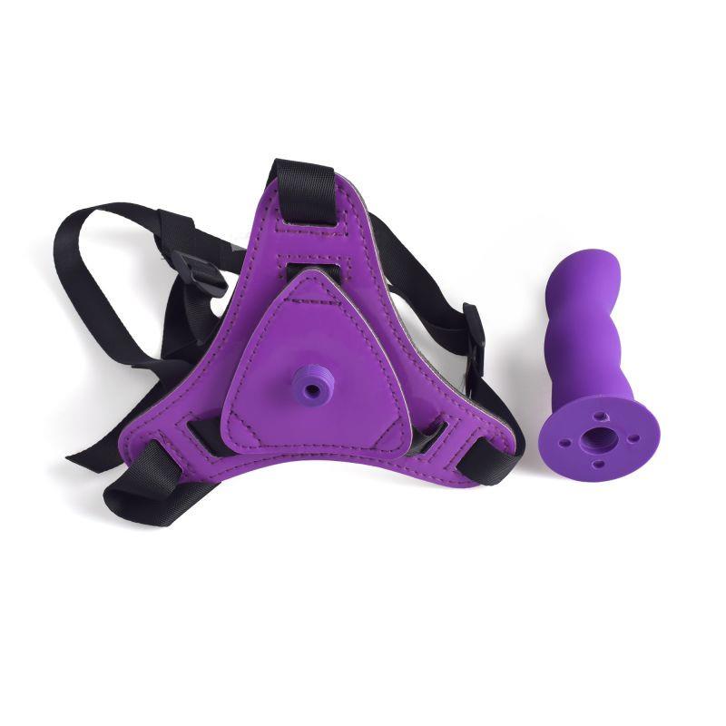 3-Strap-on majtki na szelkach z fioletowym dildo-3