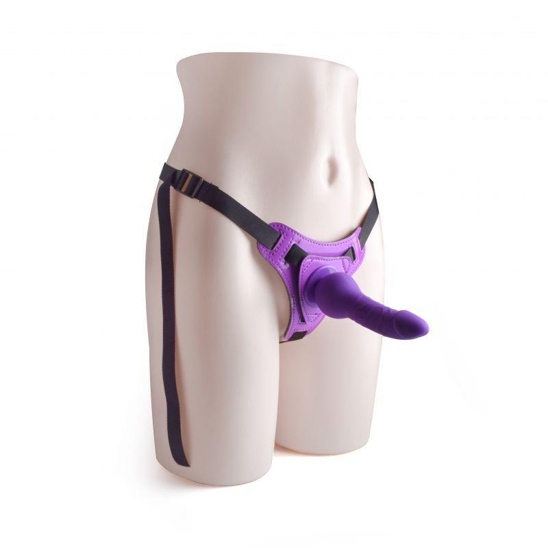 1-Strap-on uprząż regulowane szelki dildo penis 14cm-1