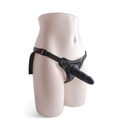1-Czarne majtki strap-on z silikonowym dildo 10 cm-1