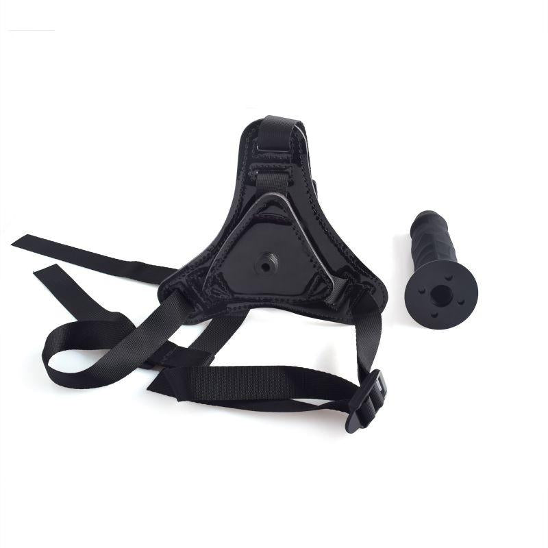 4-Czarne majtki strap-on z silikonowym dildo 10 cm-4