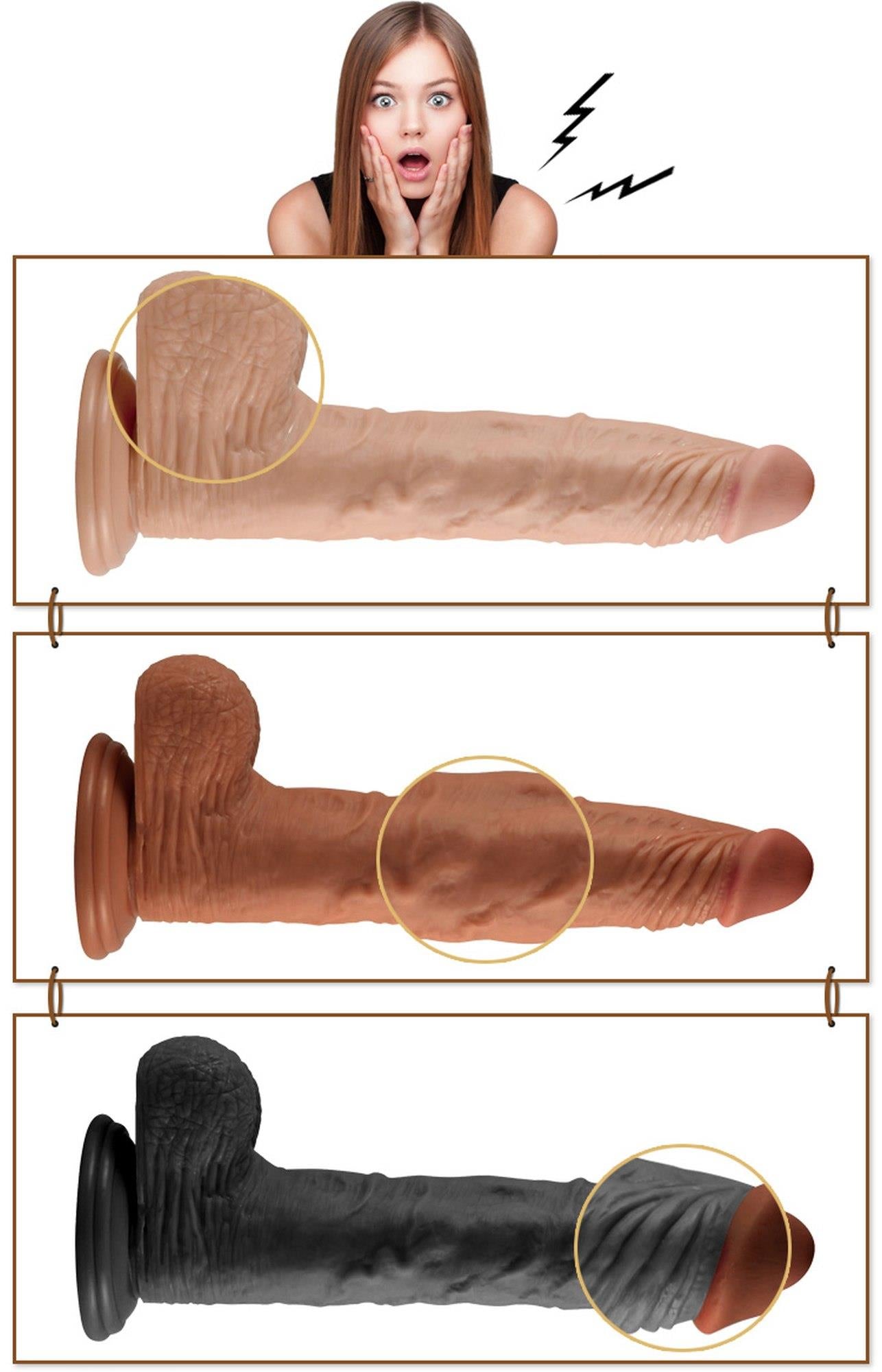 4-Ogromny penis realistyczna tekstura przyssawka-4