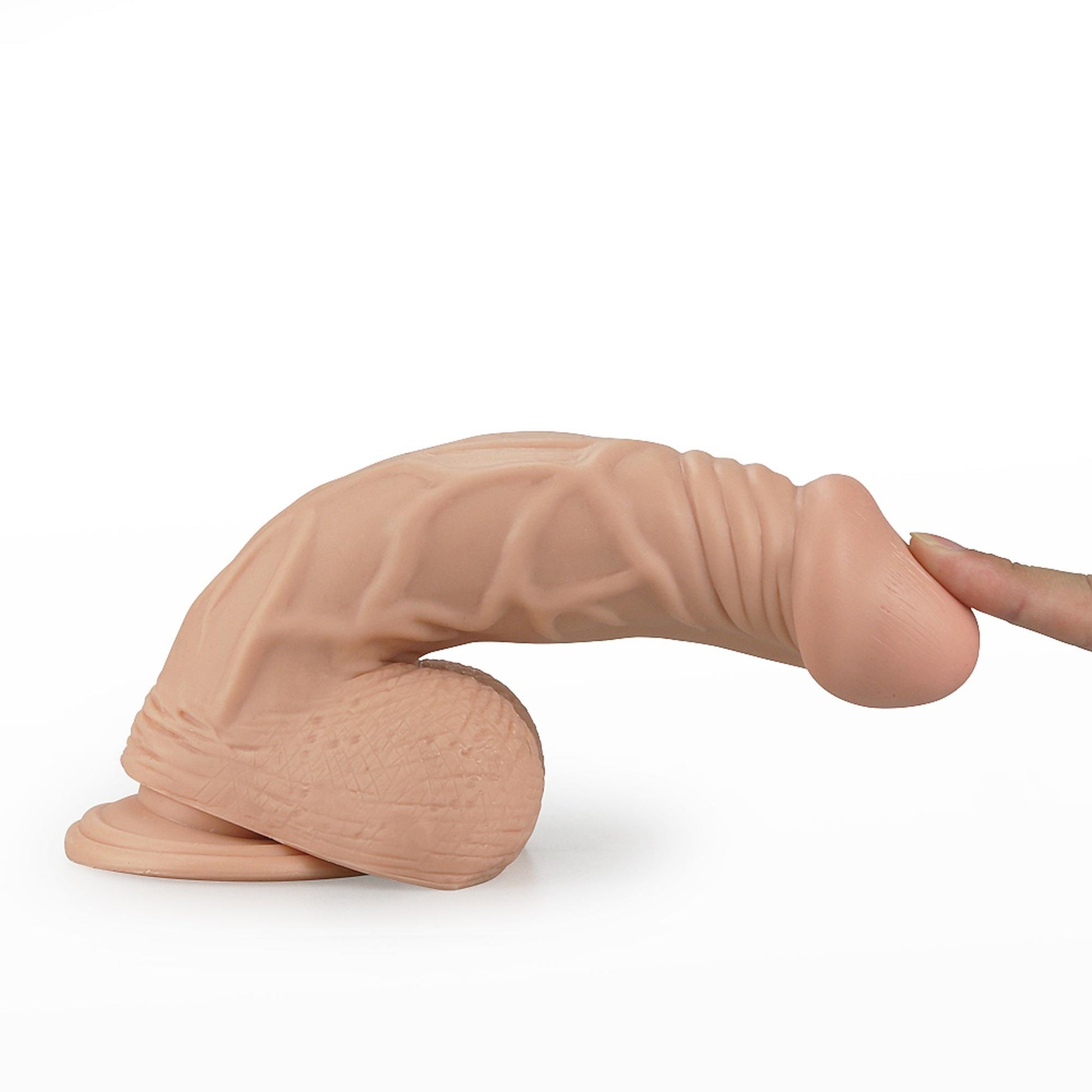 3-Wielkie dildo penis przyssawka żylasty duży giętki-3