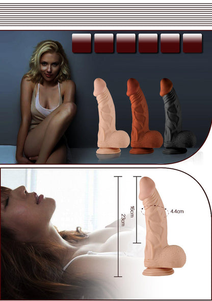 7-Wielkie dildo penis przyssawka żylasty duży giętki-7