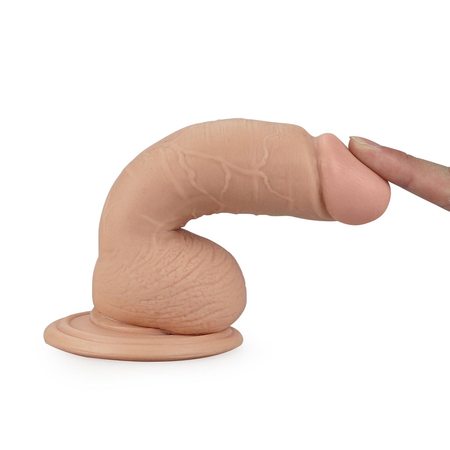 2-Dildo przyssawka penis żylasty realistyczny 17 cm-2