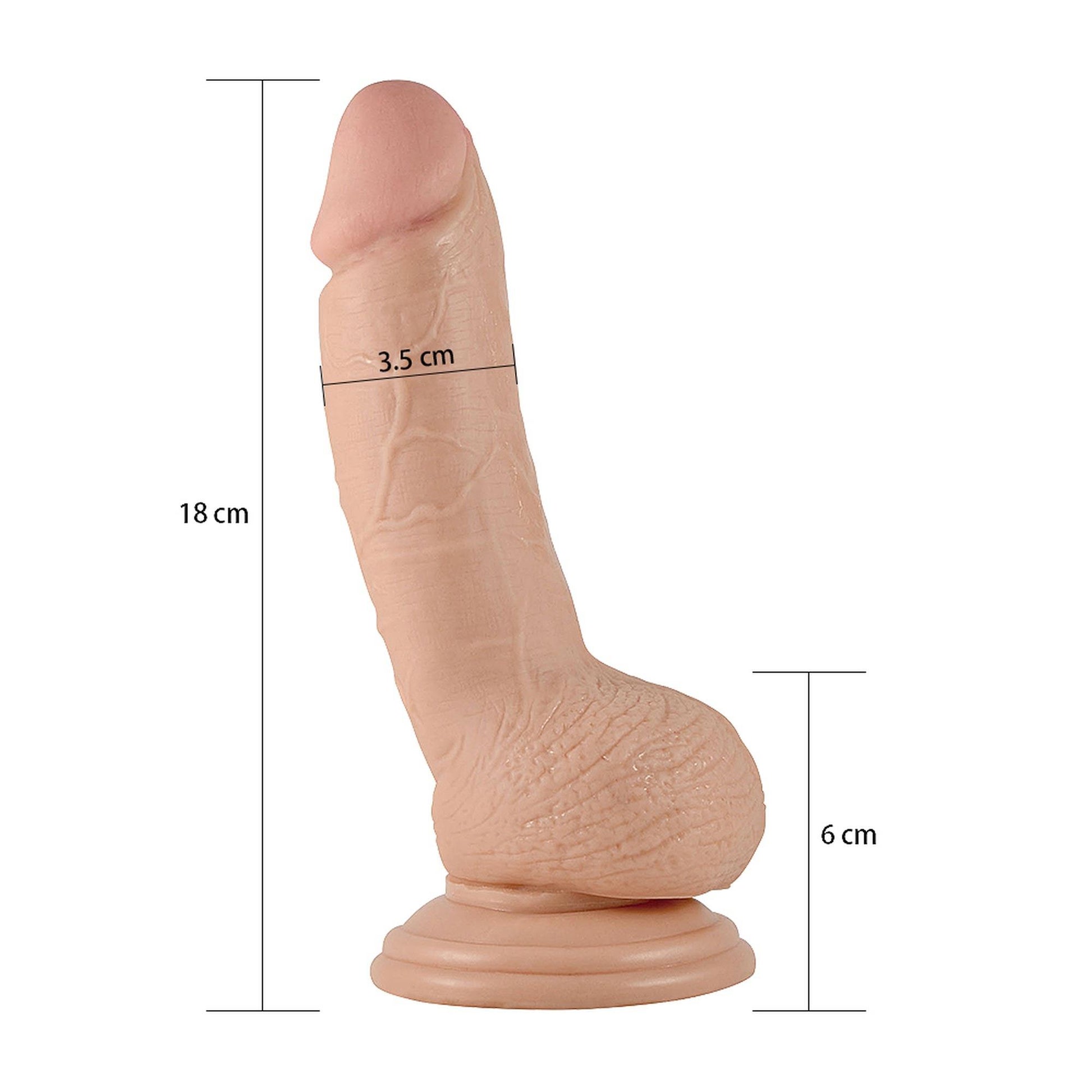 4-Dildo przyssawka penis żylasty realistyczny 17 cm-4