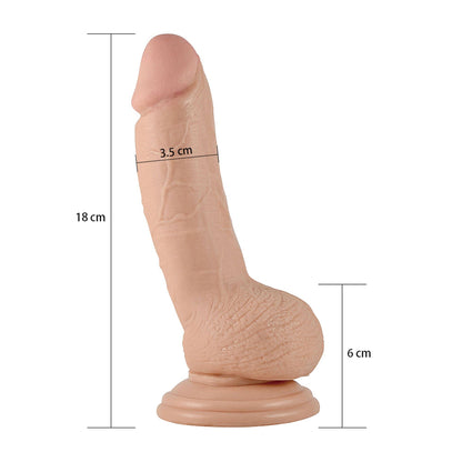 4-Dildo przyssawka penis żylasty realistyczny 17 cm-4