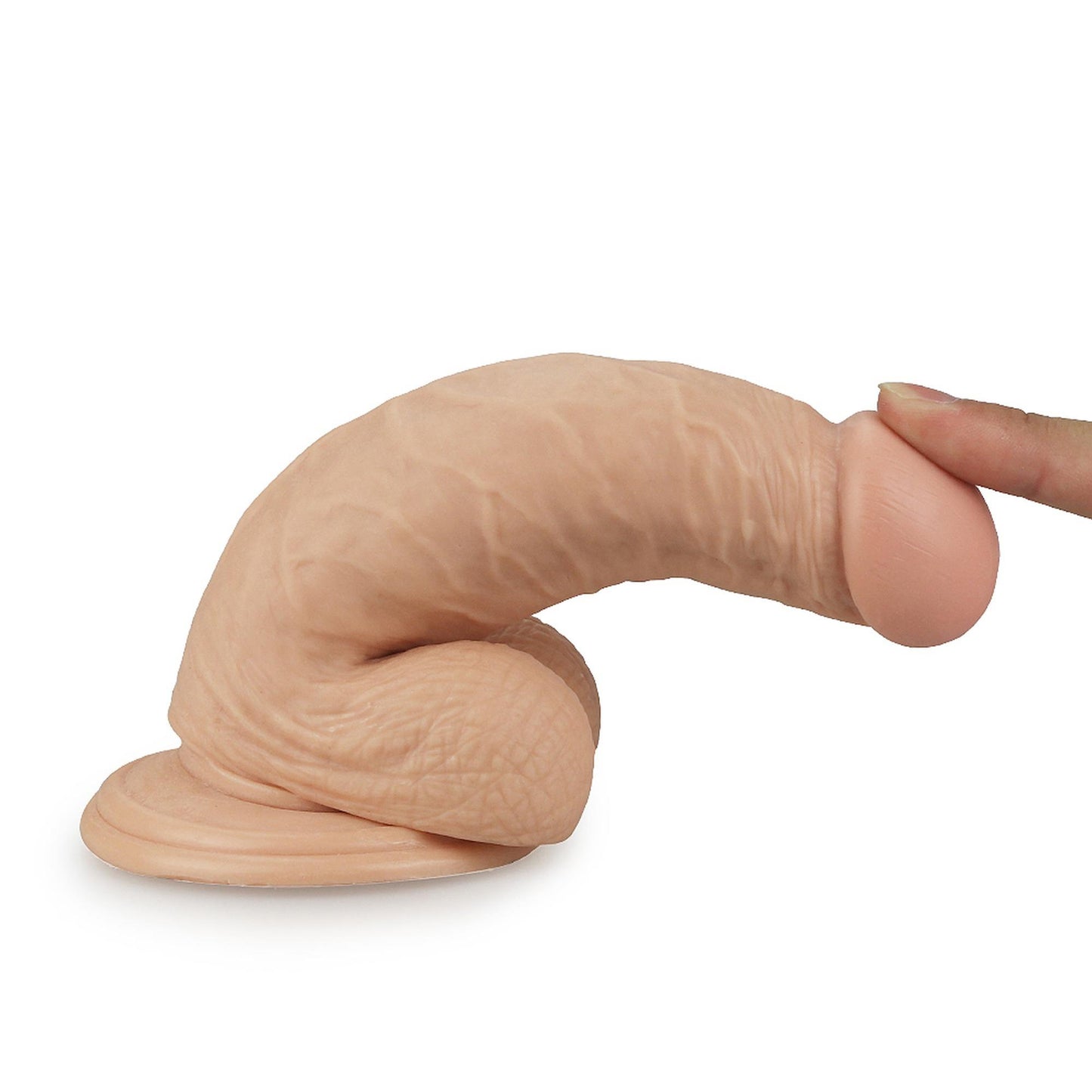 3-Jędrny realistyczny penis dildo gumowy przyssawka-3