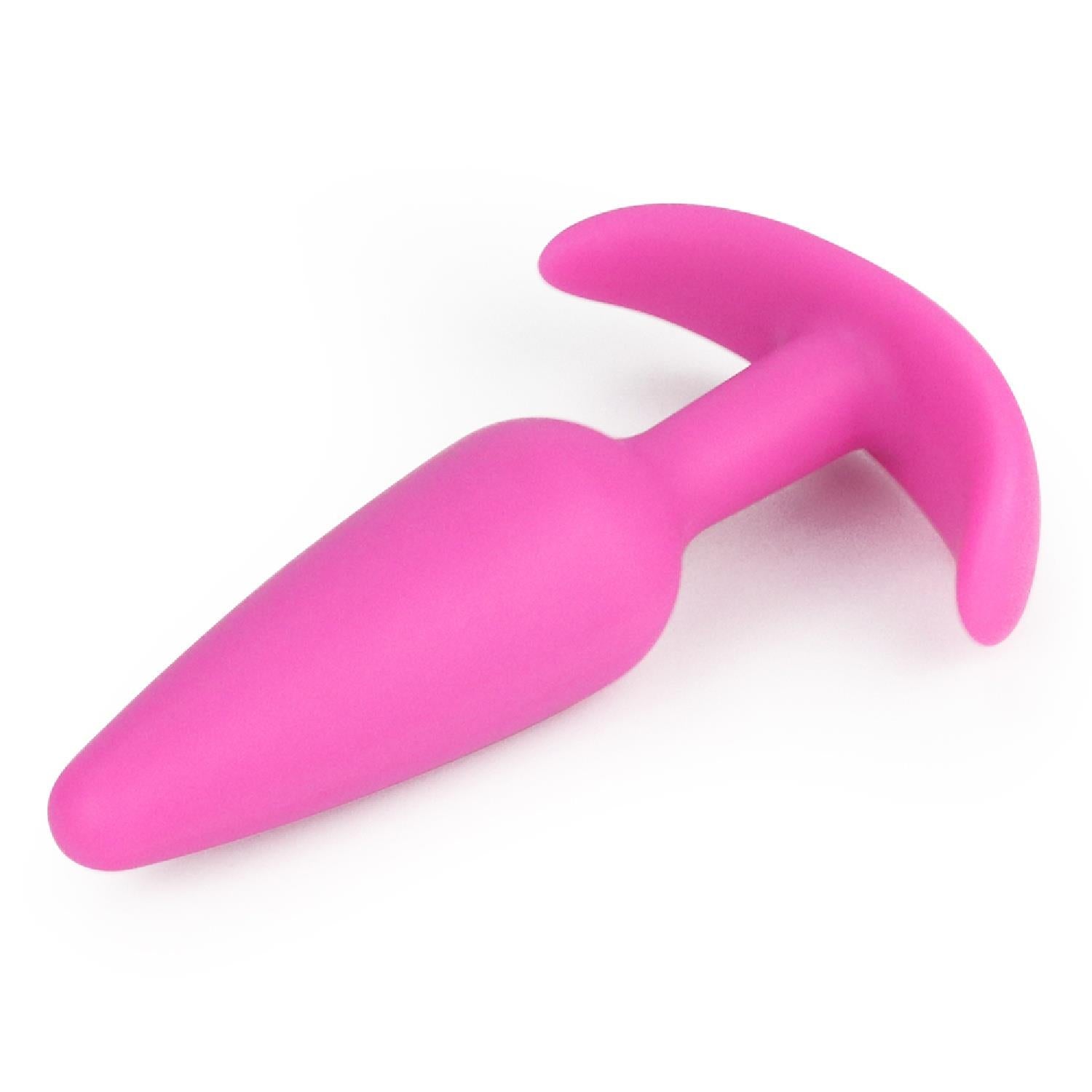 2-Różowy korek analnysilikonowy z uchwytem 11 cm-2