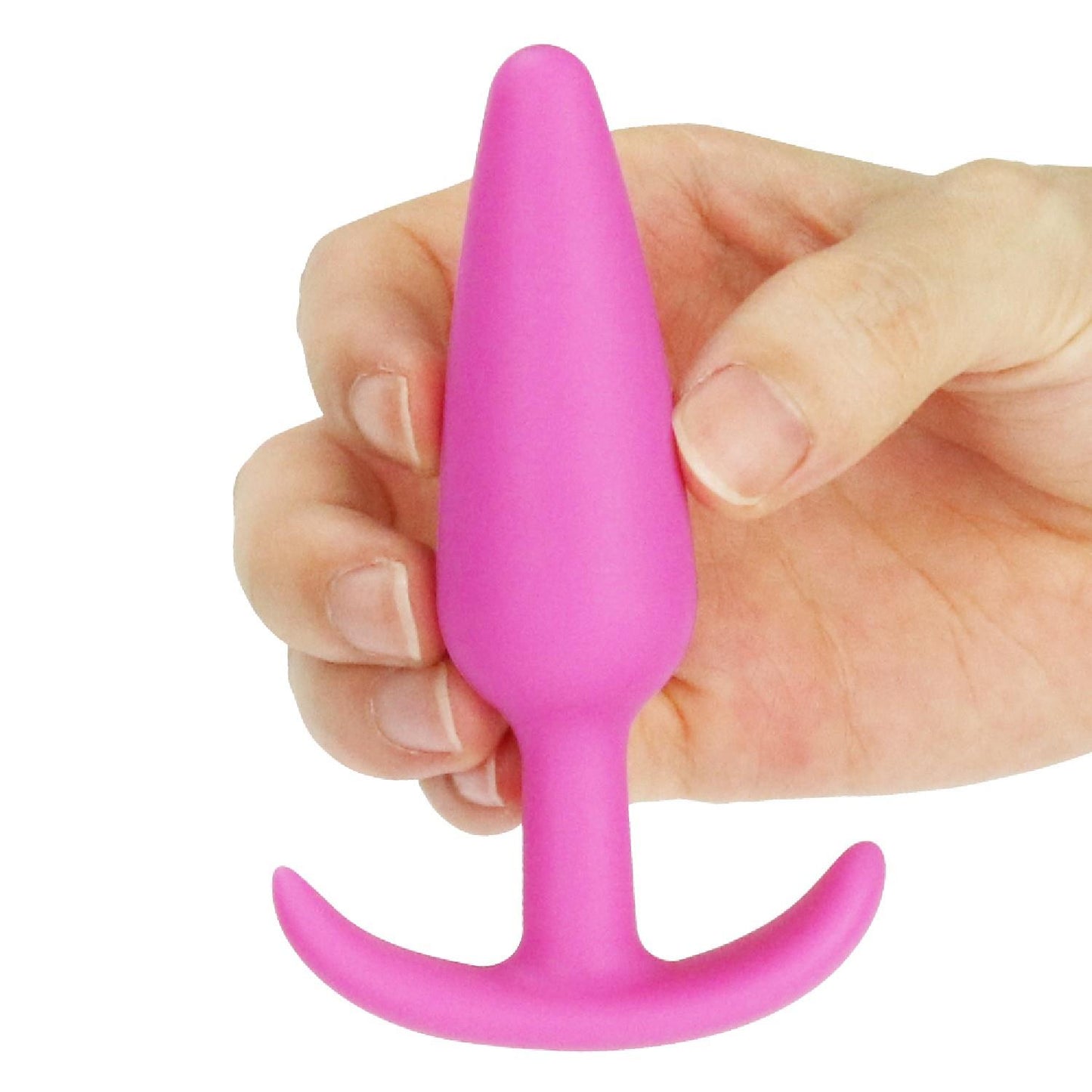 7-Różowy korek analnysilikonowy z uchwytem 11 cm-7