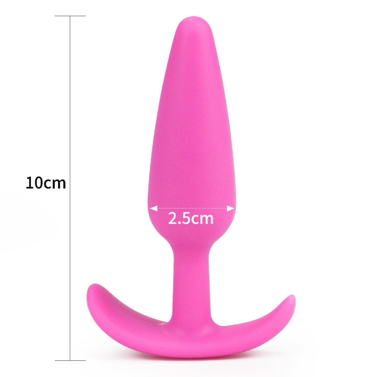 8-Różowy korek analnysilikonowy z uchwytem 11 cm-8