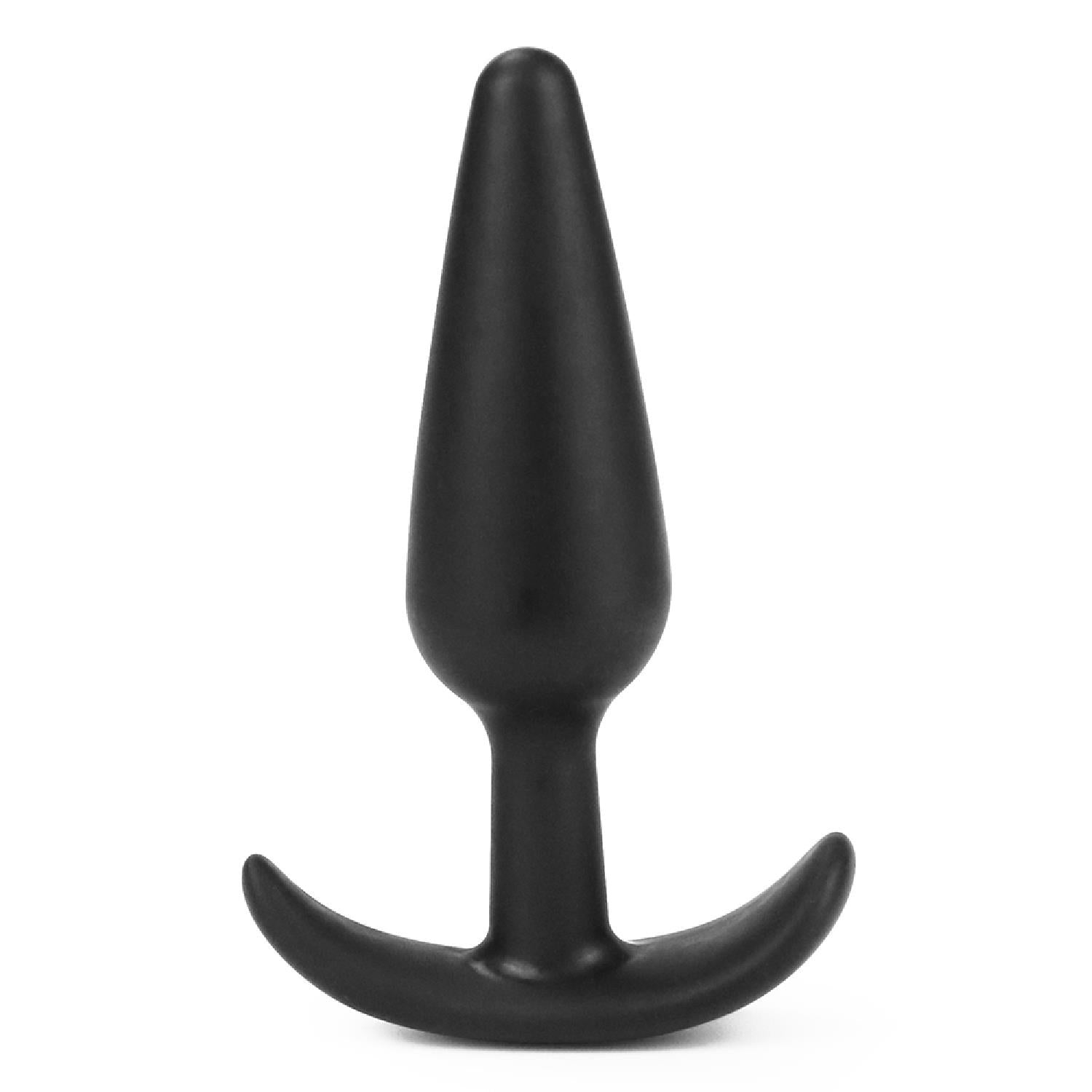 2-Korek analny silikonowy z uchwytem czarny 11 cm-2