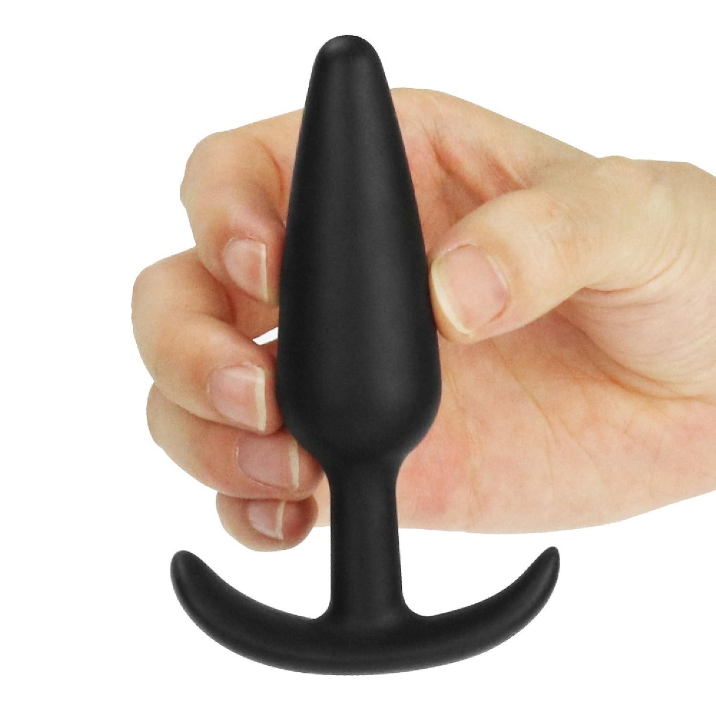 7-Korek analny silikonowy z uchwytem czarny 11 cm-7