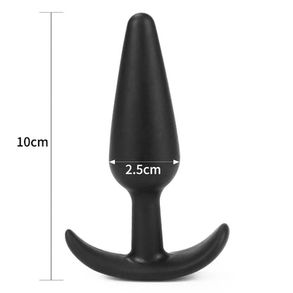 8-Korek analny silikonowy z uchwytem czarny 11 cm-8