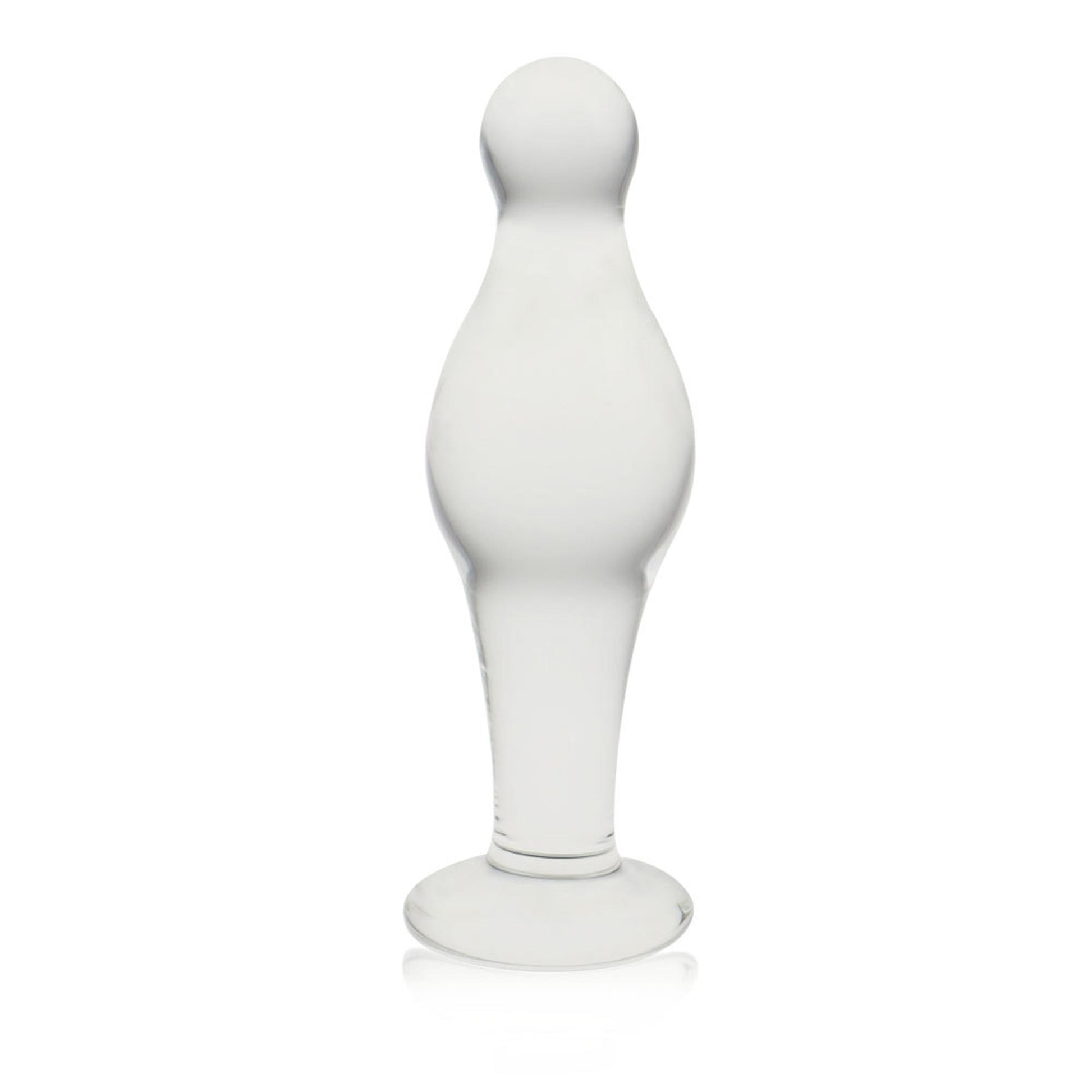 1-Biały opływowy szklany sex korek analny 11,5 cm-1